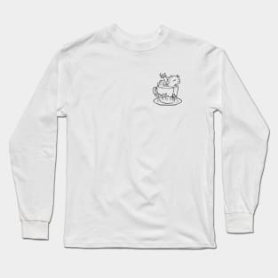 Tea Rex Black Outline Long Sleeve T-Shirt